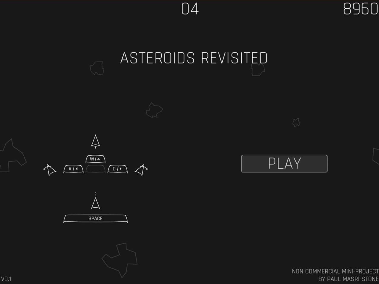 ASTEROIDS REVISITED v0.1 screenshot 2