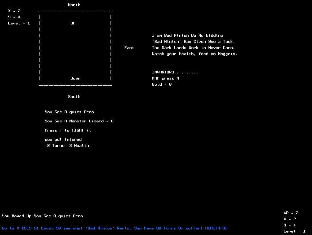 The Dark Lords Messenger [Roguelike] Text screenshot 3