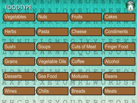 WordSearch Food (Western, Eastern, Food Type) screenshot 5