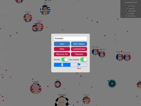 Presidents War: Eat Dot Game - multiplayer cell eater in paradise hocus screenshot 3