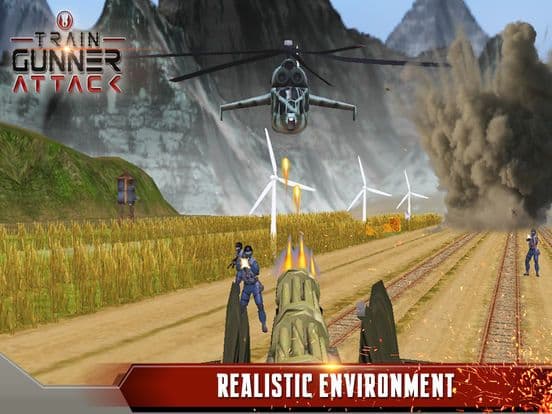 Train Gunner Gunship Attack 2017 screenshot 4