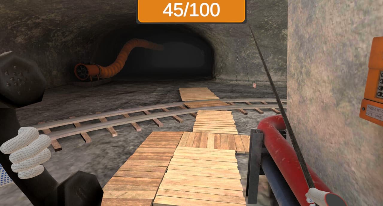 Underground roof fall hazard assessment VR Training