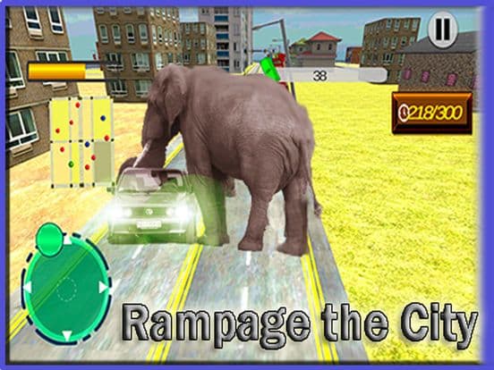 Elephant Run Simulator 2016 – Non Stop City Rampage & Crashing Defense against Hunters and Bulls screenshot 3