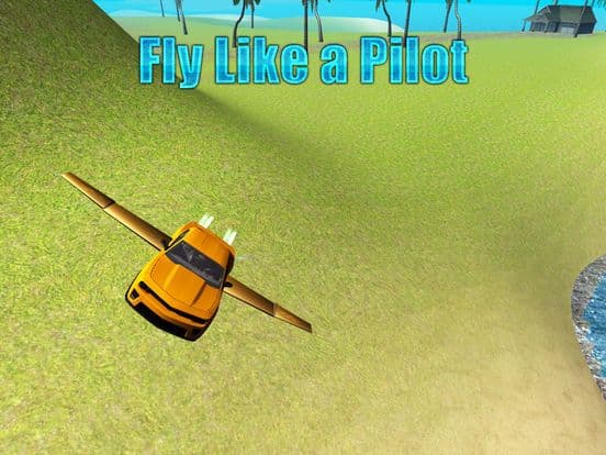 Flying Car Driving Simulator Free: Extreme Muscle Car - Airplane Flight Pilot screenshot 6