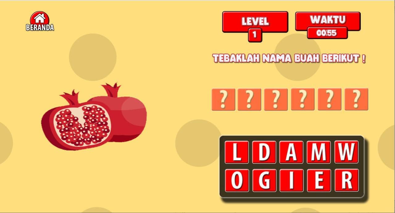 Susun Huruf Nama Buah screenshot 4
