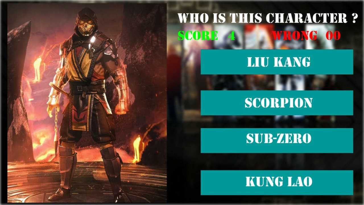 Identify the Game Character.