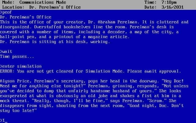 A Mind Forever Voyaging screenshot 2