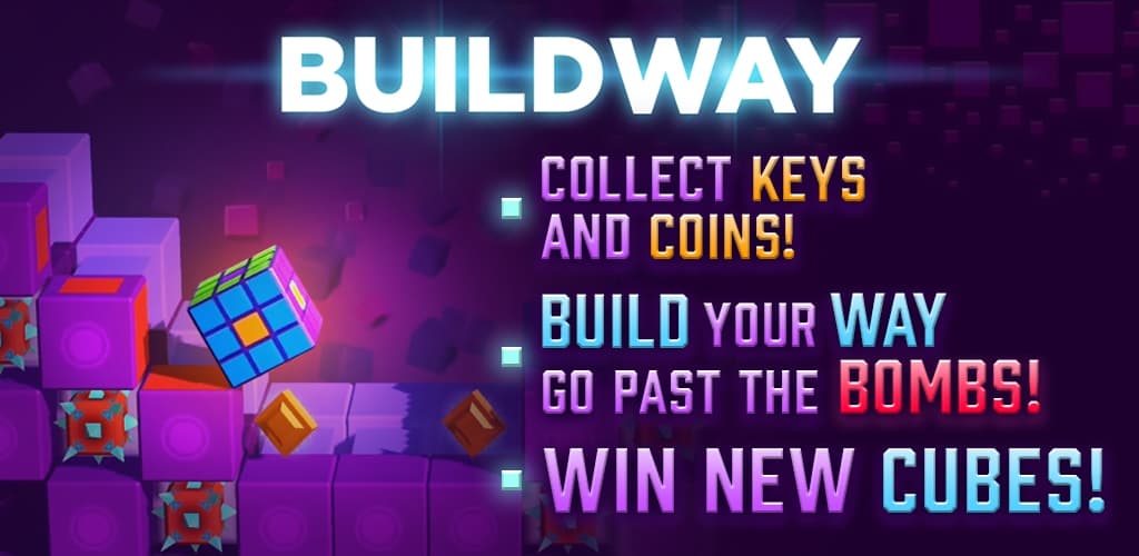 Build Way 3D Arcade retro cube runner puzzle game