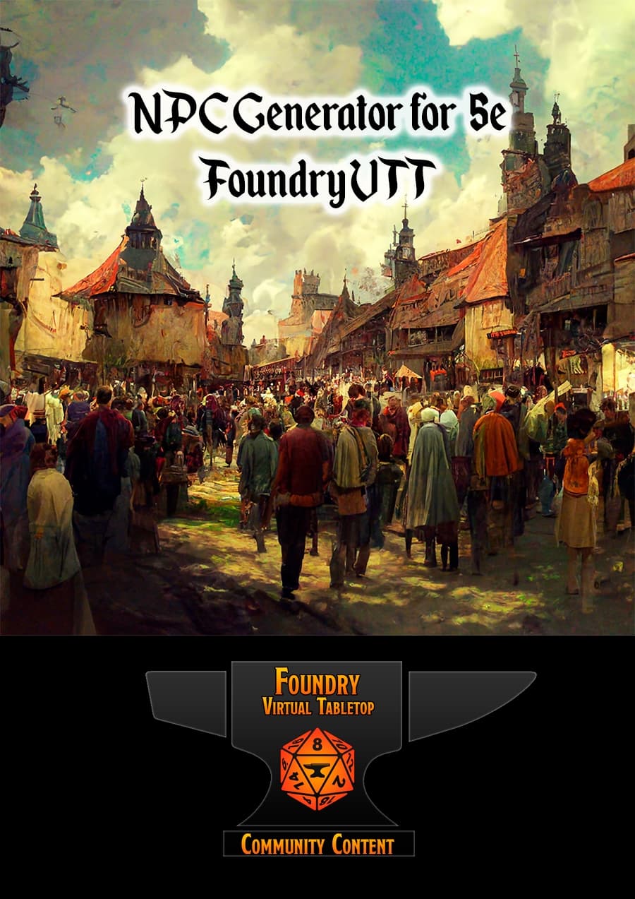 NPC Generator for 5e - Foundry VTT Module screenshot 2