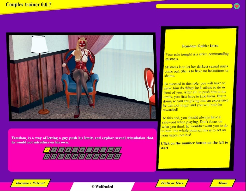 Couples trainer 0.0.8 (add story and kink list) screenshot 5
