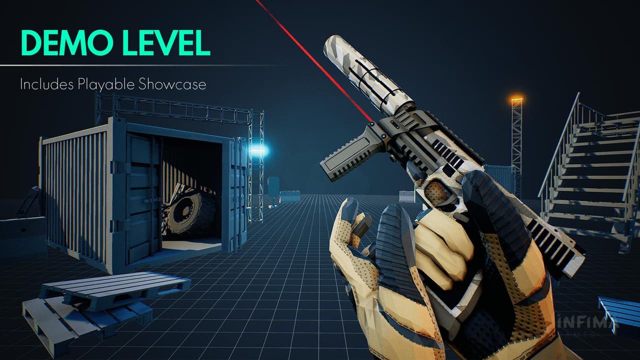 (Demo) Low Poly Animated - Modern Guns Pack Showcase screenshot 3