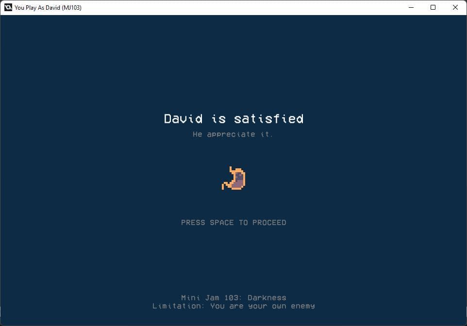 You play as David