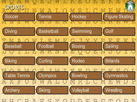 Word Search Sports screenshot 5