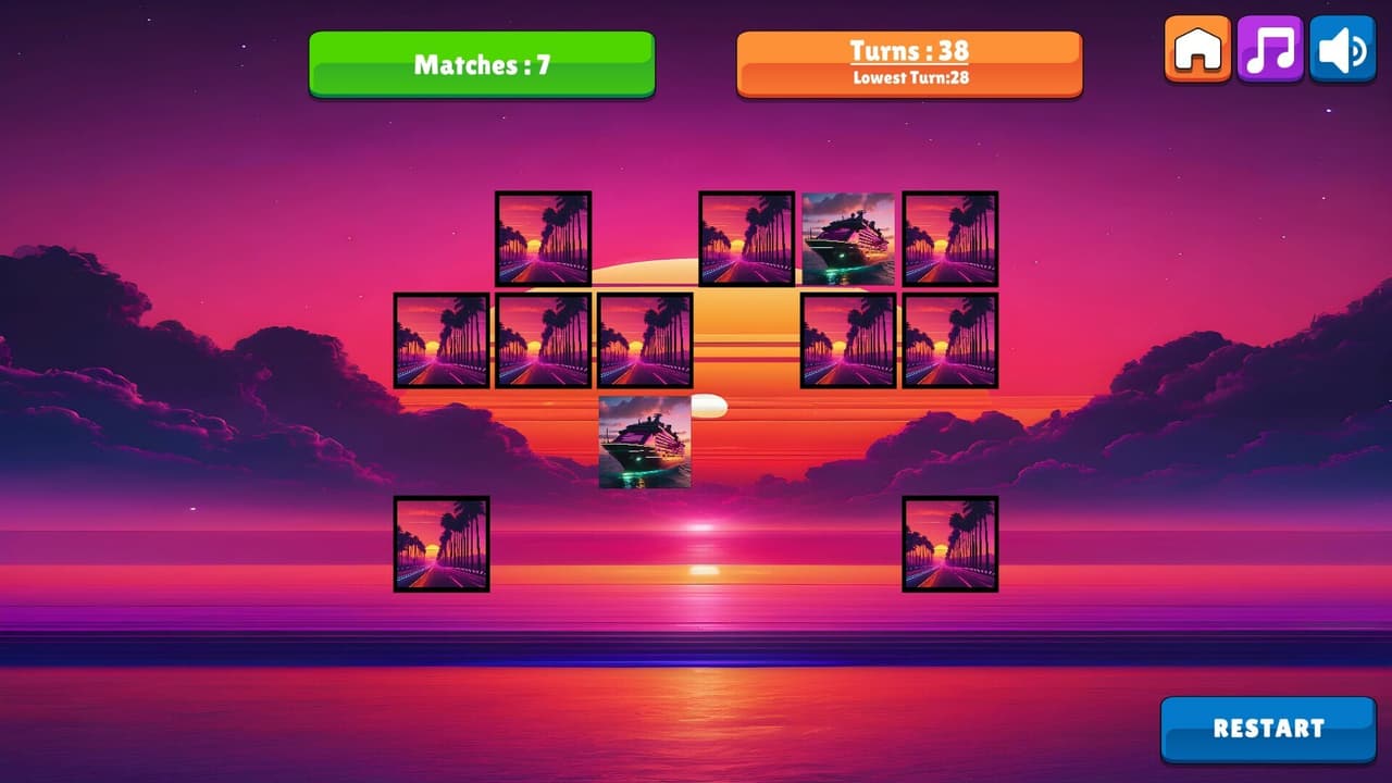 OG Memory: Synthwave Boats screenshot 3