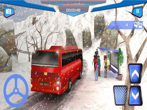 Winter City Off-road Hill Bus Driving Simulator 3D screenshot 2
