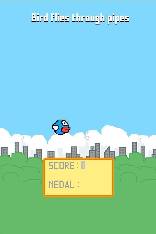 Bird flies through pipes