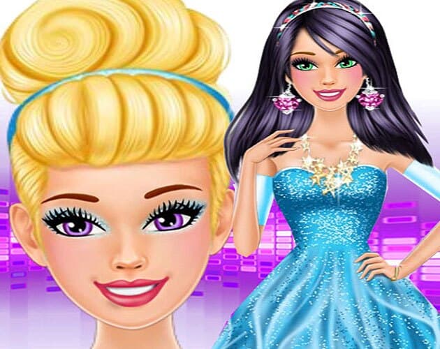 Barbie makeup time