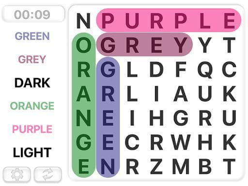 Word Search Games in english screenshot 3