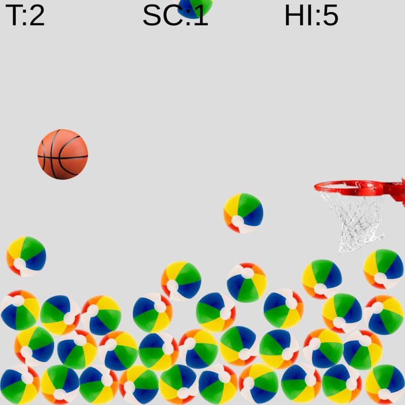 Basketball with beachball