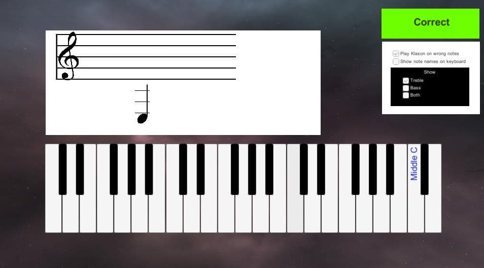 Piano Note Familiarisation Tool