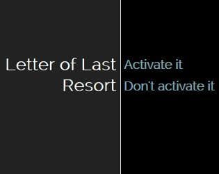 Letter of Last Resort