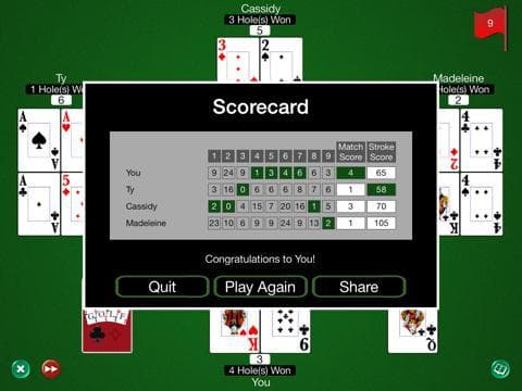 Golf Card Game HD screenshot 3