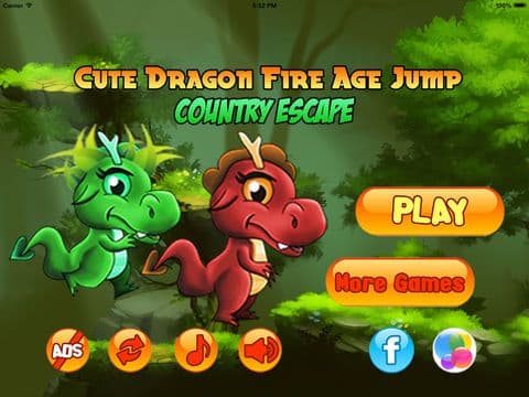 Cute Dragon Fire Age Jump: Country Escape screenshot 2
