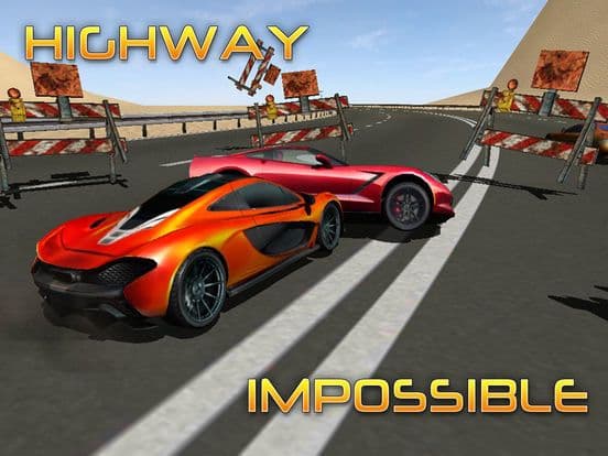 Highway Impossible: Super Car Sprint Race 3D screenshot 2