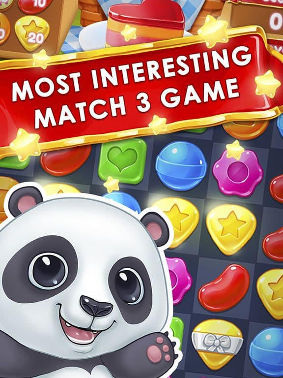 Panda Cookie - pop & smash jam Match 3 Games Free screenshot 2