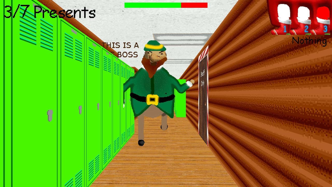 Elf Baldis Basics in Christmas and presents screenshot 3