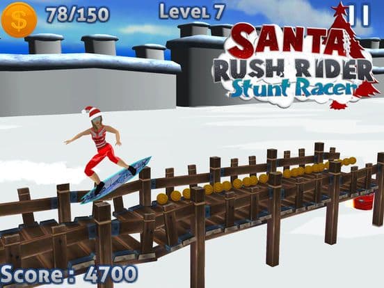 Santa Rush Rider - Stunt Race screenshot 3