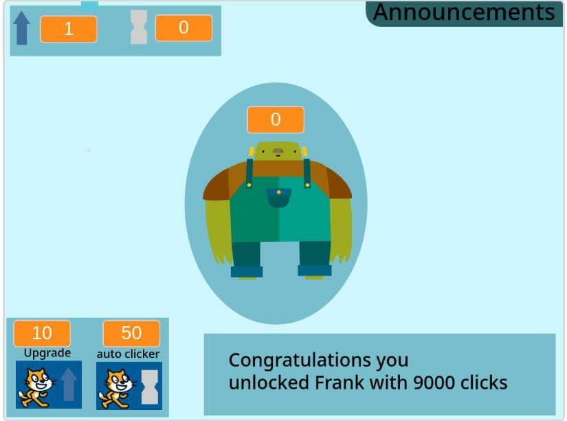 Scratcher Clicker game