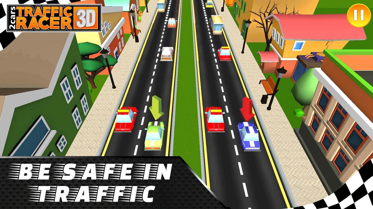 2 Cars Traffic Racer 3D screenshot 2