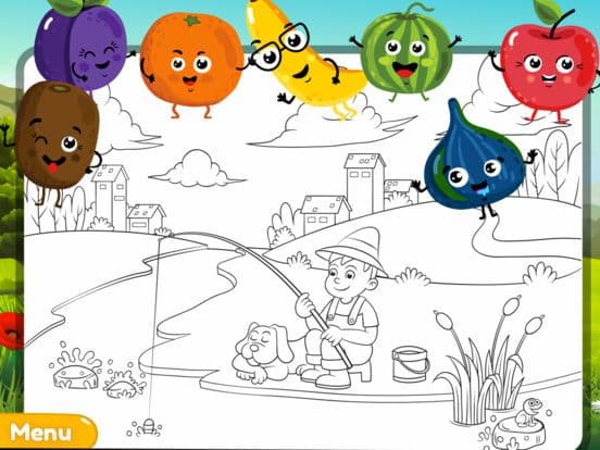 My Colouring Book - Fun Fruit Sketch Pad Game