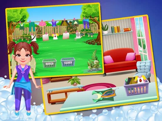 Home Laundry Girl Game screenshot 4