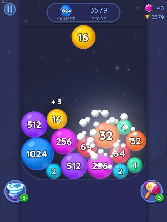 2048 Merge Bubbles! screenshot 3