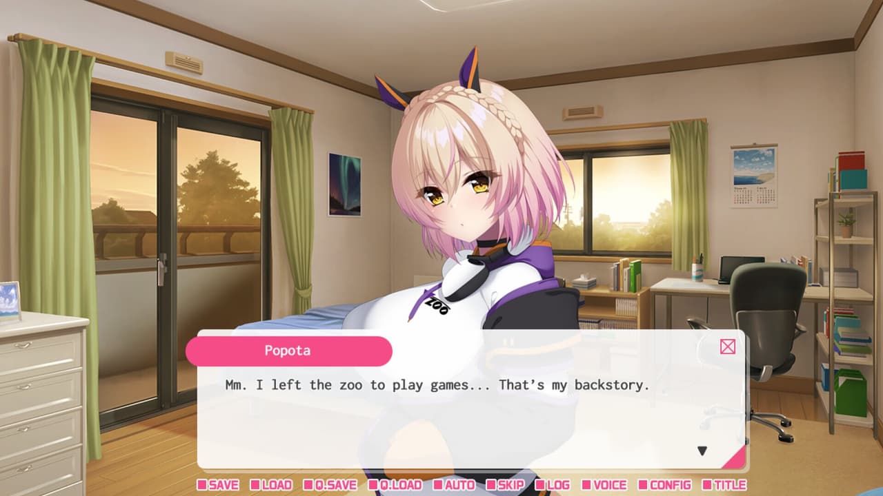 My oshi vtuber jumped through the screen and now were living together: Chill and vibey beast girl game streamer screenshot 3