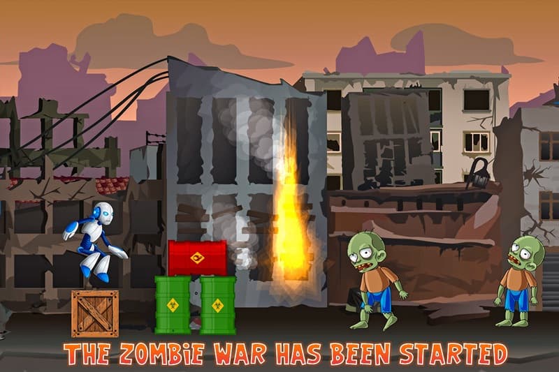 Robot Vs Zombies War 2D screenshot 3