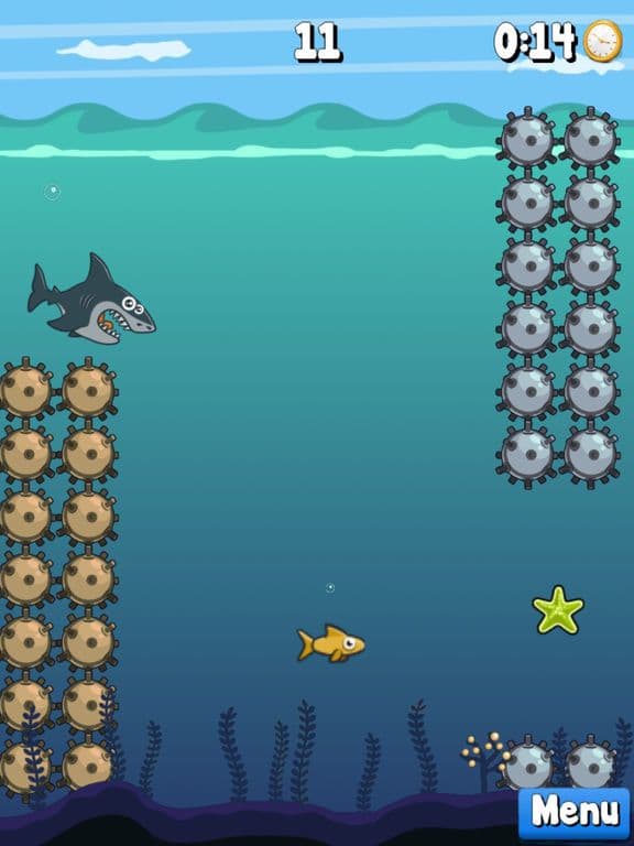 Splashy Sharky - Dont get mines in endless road!