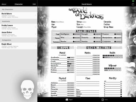 Real Sheet: NWOD Human ∞ screenshot 2