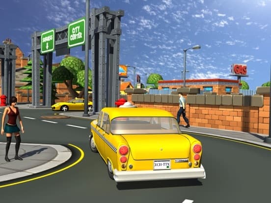 3d Taxi car driver Parking simulator free games screenshot 3