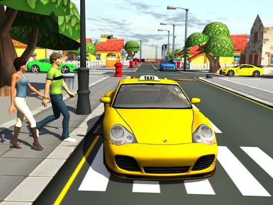 3d Taxi car driver Parking simulator free games screenshot 6