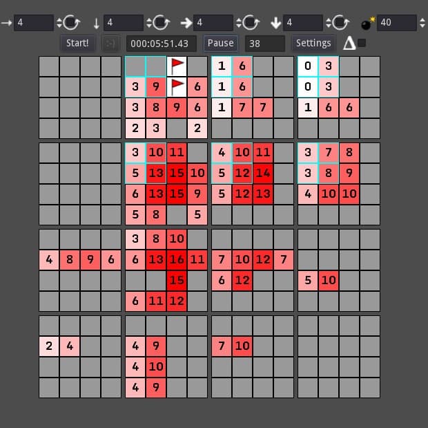 4D Minesweeper screenshot 3