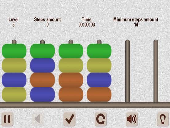 Color Heap Puzzle. Hanoi Tower screenshot 2