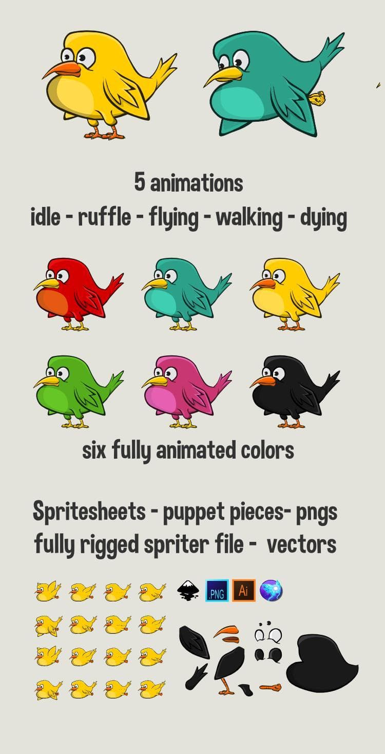 Cartoon bird 4