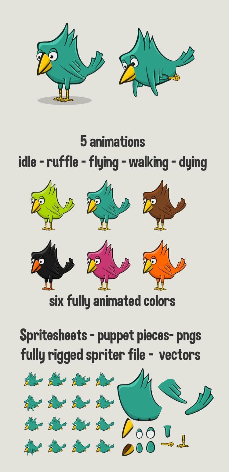 Cartoon bird 5