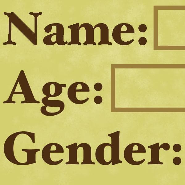 Name Age Gender