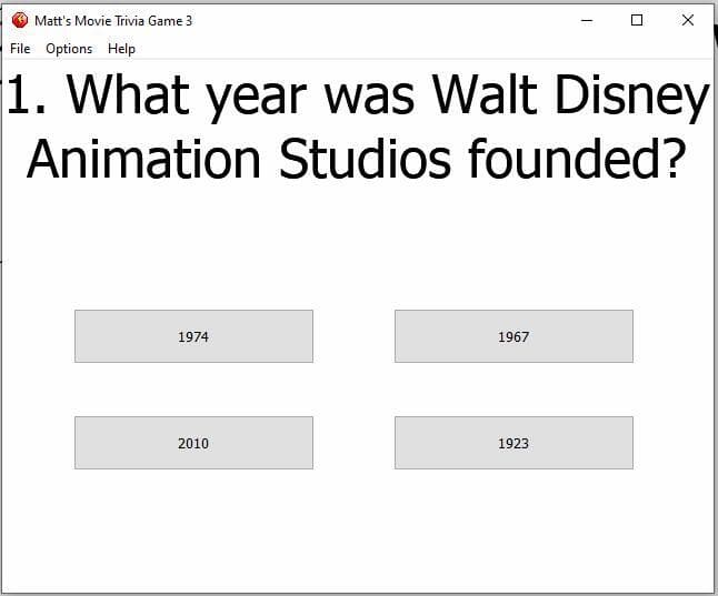 Matts movie trivia game 3 screenshot 2