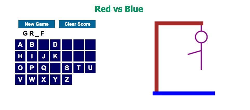 Red Vs Blue Hangman