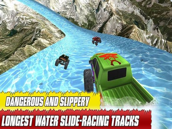 water slide monster truck Race screenshot 2
